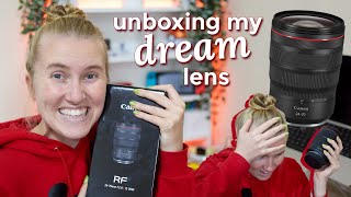 unboxing the RF 2470 mm f/2.8 IS USM lens // the lens of my DREAMS