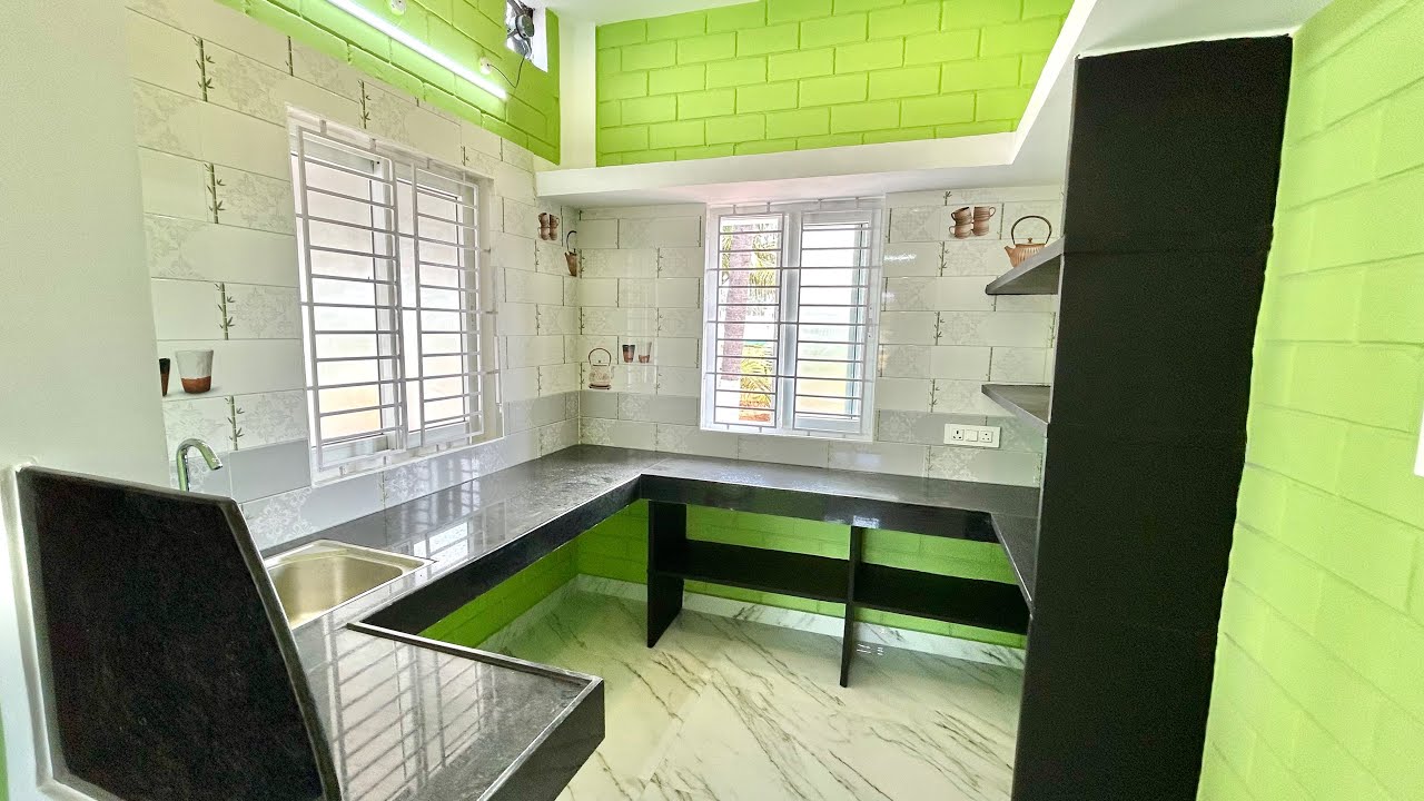 Very Low Budget Non-Modular Kitchen Design🔥🔥 Interlocking Bricks Kitchen Design 😍