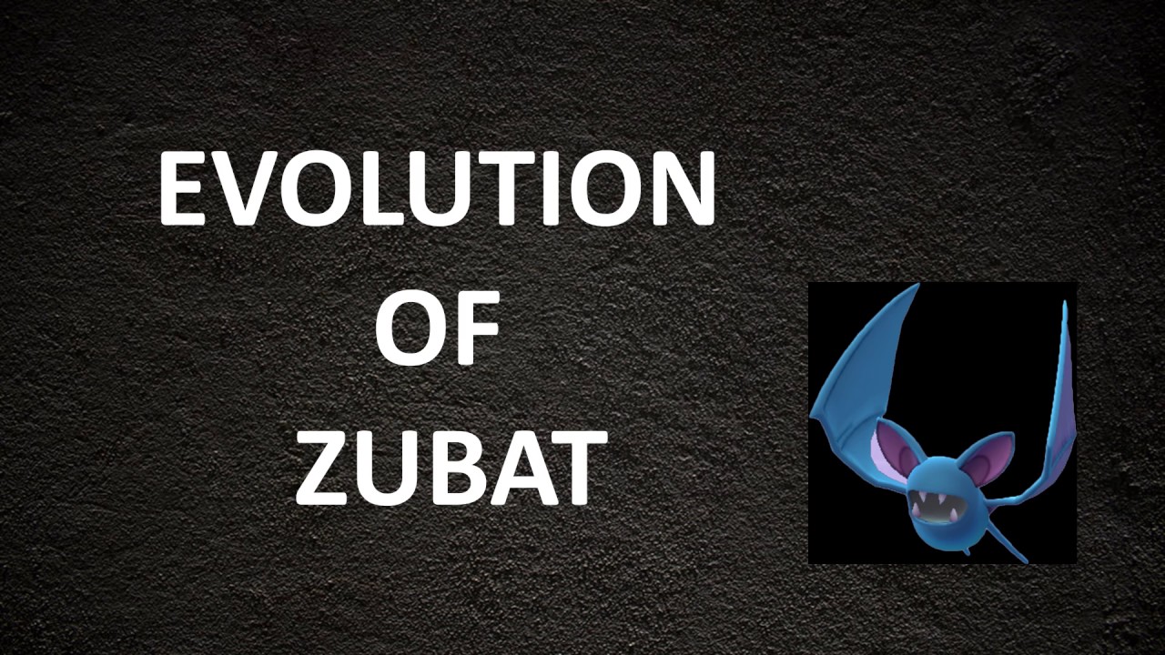 Evolution of Zubat Pokemon