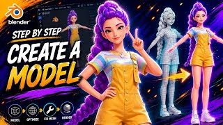 How I Created RUMI in 3D (Step-by-Step Blender Tutorial) P1