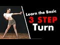 Basic 3 Step Turn - Latin Dance Tutorial | Footwork Friday (Ep 21)