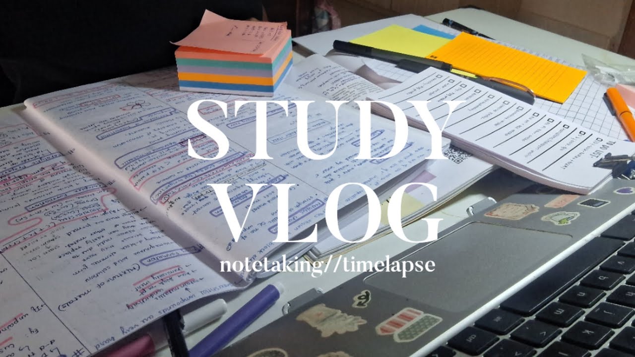 Notes Cramming study vlog~cramming for exams(ToT)//lots of note-taking timelapse ...