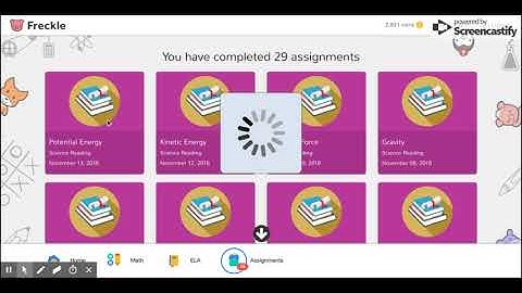 Freckle Student Dashboard