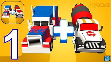 Superhero Car Merge Master - Gameplay Walkthrough Part 1 Tutorial Levels 1-28 Car Army (iOS,Android)