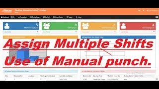 Assign Multiple Shifts to employee & use of Manual punch in realtime web software screenshot 1