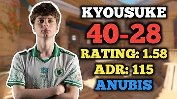 CS2 POV | KYOUSUKE (40-28) FACEIT RANKED (ANUBIS) | VOICELESS