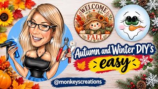 Easy Autumn AND Winter DIY | Welcome Fall Scarecrow | Fancy Snowman
