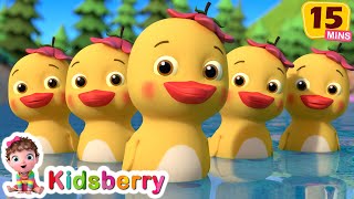 🐤🐤 Five Little Ducks 🐤🐤 + 🐬🐬 Baby Shark 🐬🐬 | Kidsberry Nursery Rhymes &amp; Baby Songs