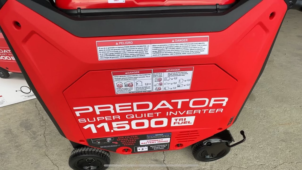 Harbor Freight Predator 11,500 Generator setup and startup 