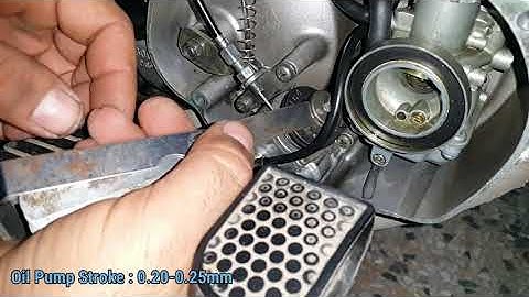 Yamaha YB100 Oil Pump Factory Setting | Yamaha YB100 Oil Pump Stroke checking | Two Stroke Oil Ratio