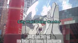 CTA #22 Clark Street bus from Howard Street terminal to Clark/Harrison 4 (08-23-16)
