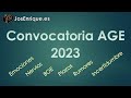 Convocatoria AGE 2023 | Esto te va a CAMBIAR LA VIDA