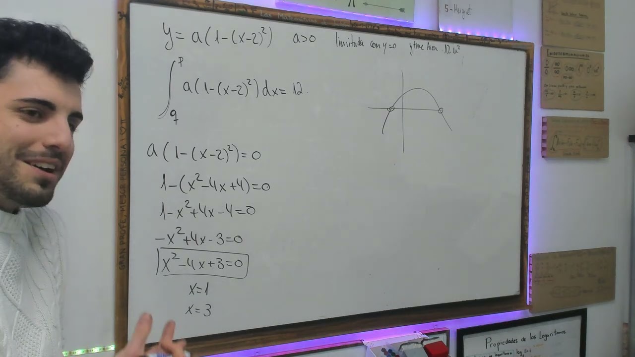 ⭐ Aplicaciones de las INTEGRALES ⚡ calcular el parámetro para que el área sea 12