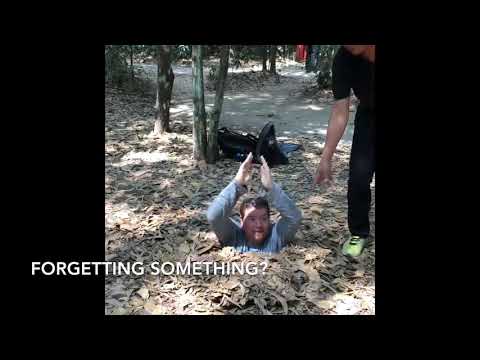 FAT TOURIST NEEDS RESCUED FROM CU CHI TUNNELS (HO CHI MINH CITY / SAIGON / VIETNAM)