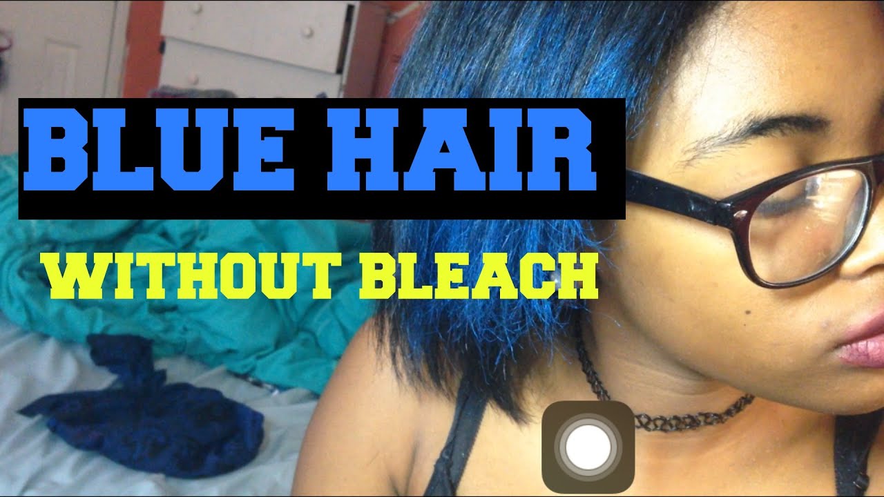 using bleach on blue hair