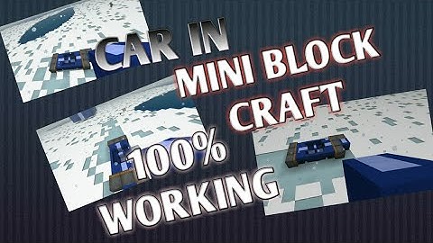 How to make working car in mini block craft /easy/100% working