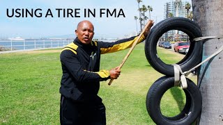 Using a Tire In Filipino Martial Arts