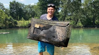 I Found A Flatscreen TV Underwater in River After Huge Flash Flood!