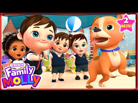 私たちの犬ビンゴがB-I-N-G-Oの歌を歌います🐶 - 赤ちゃんのための歌 - Molly Chansons Pour Enfants #3