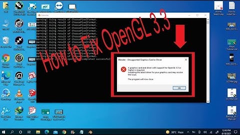How to Fix Blender OpenGL 3.3 Issue