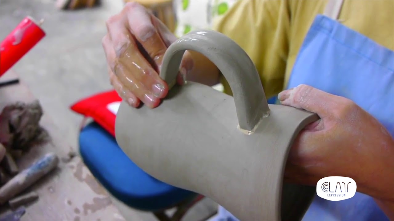 Attaching a handle Pottery making Malaysia YouTube