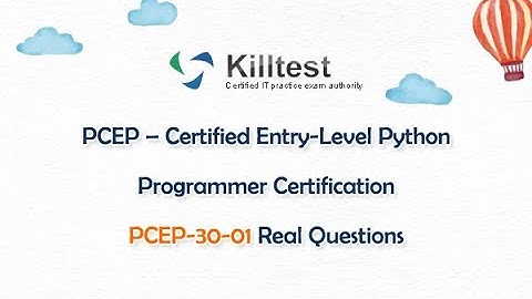 PCEP – Certified Entry-Level Python Programmer Certification PCEP-30-01 Real Questions