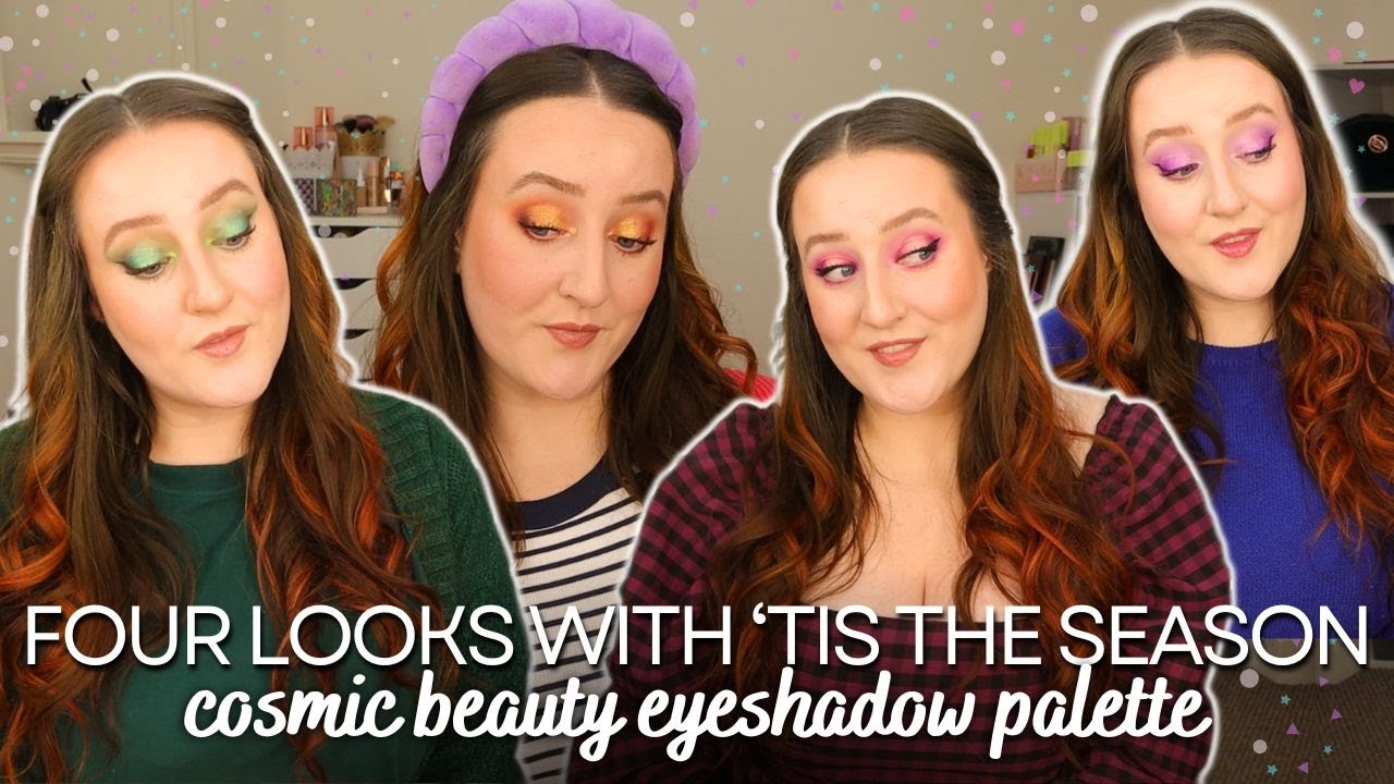 4 LOOKS WITH *'TIS THE SEASON* COSMIC BEAUTY PALETTE! Colourful Eyeshadow Challenge Colab With Cole!