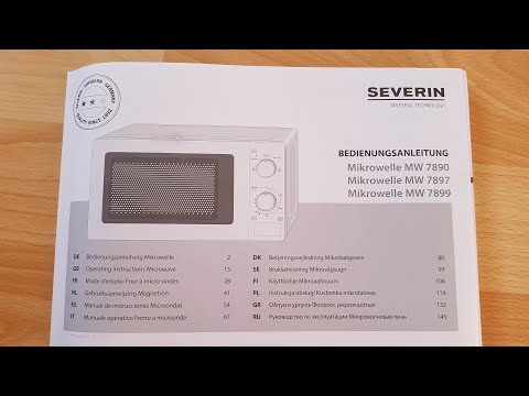Severin MW 7890 Microwave Oven Instructions Manual Deutsch, English, Français
