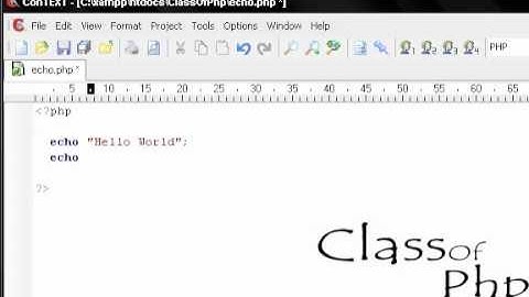 PHP Basics - Echo Function