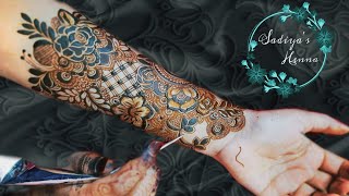 Attractive Bridal Mehndi Designs for hand |bridal mehendi design by sadiya's henna |dulhan mehndi #1 screenshot 3