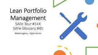 Lean Portfolio Management | SAFe 6.0 | Shanmugaraj