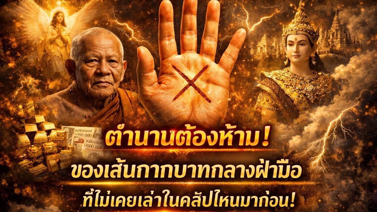 ตำนานต้องห้าม‼️ ของเส้นกากบาทกลางฝ่ามือที่ไม่เคยมีใครเล่าในคลิปไหนมาก่อน