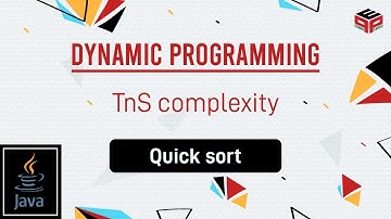 Quick sort | TnS complexity | In English | Java | Video_7