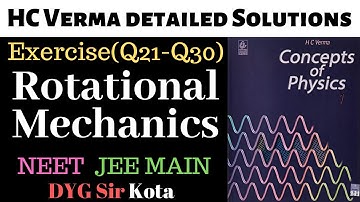 HC Verma Exercise Q21-Q30  Rotational mechanics JEE Main NEET Class 11