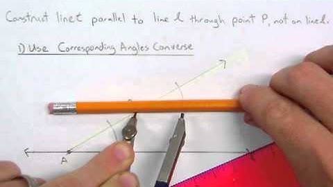 Construction - Parallel Lines (Converse CA)