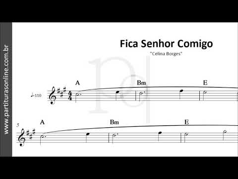 Super Partituras - Fica Comigo Senhor (Músicas Cristãs), com cifra