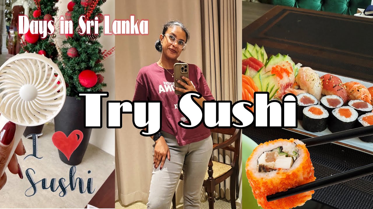 Sushi කෑවා 🍣🥢Salmon and Maki Sri Lanka 