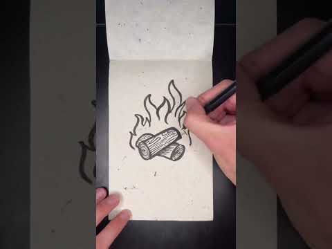 Steal this Easy Viral Drawing?! 2 Million + Views on TikTok #easydrawing #campfire #tiktokart