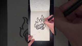 Steal this Easy Viral Drawing?! 2 Million + Views on TikTok #easydrawing #campfire #tiktokart