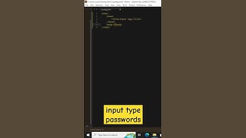 input tag. input password #htmltags #html