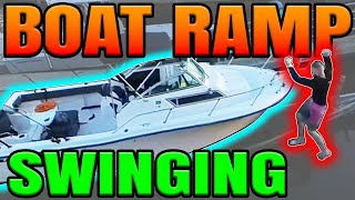 Capt. Goes For a Swing! New Smyrna Boat Ramp  E81