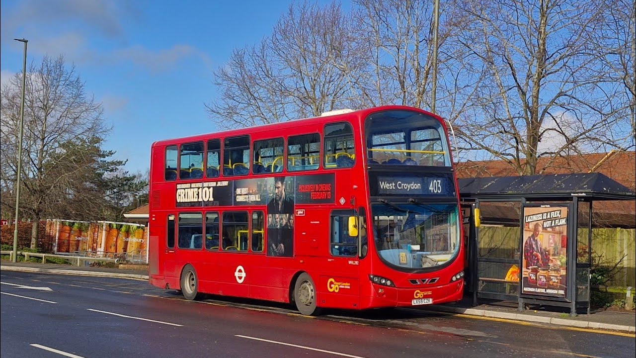 Journey on the Route 403 | Wright Gemini 2 - Vovlo B9TL - WVL292 LX59CZ (Go-Ahead London Metrobus)