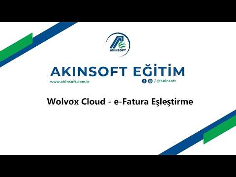 WolvoxCloud - e-Fatura Eşleştirme