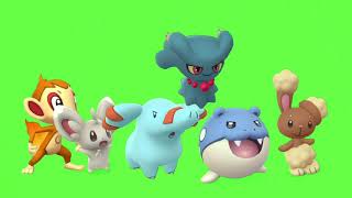 Pokemon Go Green Screen Chimcar , Minccino , Phanpy , Spheal , Misdreavus , Buneary