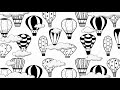 Calming baby sensory fun video | Black white high contrast | Stop crying | Hot Air Balloon parade