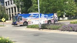 Pace bus route #331 passing through Loyola University Medical Center in Maywood, Illinois.