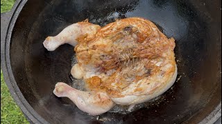 картинка: КУРИЦА ПО-КАВКАЗСКИ В КАЗАНЕ НА КОСТРЕ