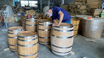 No Glue! Process of Making Oak Barrels
