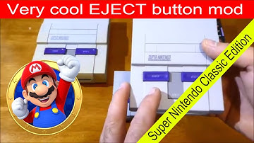 Very cool EJECT button mod for Super Nintendo Classic Edition SNES Mini DIY Hack