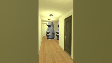 Moai 🗿Following Roblox NOOB From Hotel To Maze #shorts